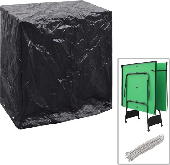 Tuinmeubelhoes Tafeltennis Tuin Hoes 160x55x182cm - Loungeset hoes - Tuinmeubel hoes - Tuinset hoes - Beschermhoes Tuinmeubelen - Waterproof hoes tuinset - Tuinmeubel beschermhoes - Loungeset afdekhoes