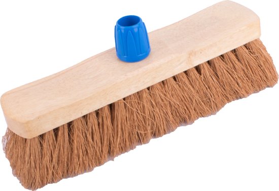 Zaalveger | Straatveger Kokos met Schroefdop, 33 cm.