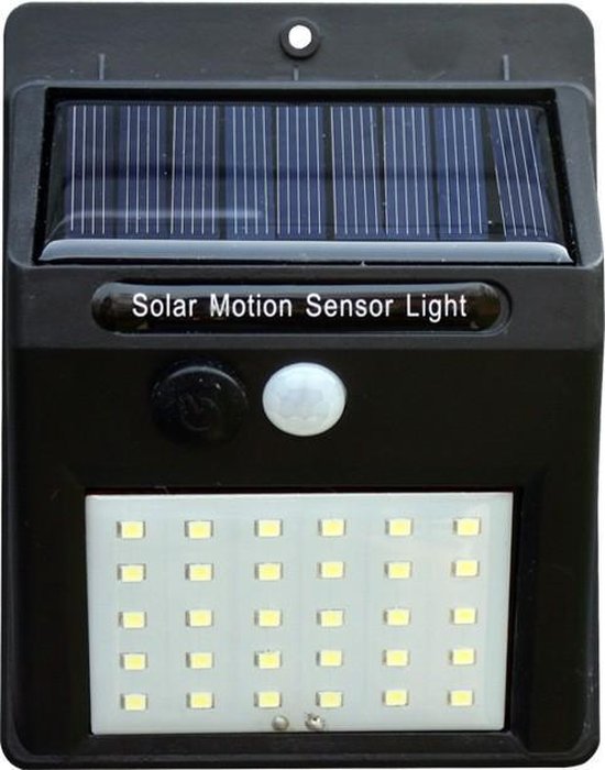 Automatische Solar LED lamp - 30 LED - Zonne-energie - beweging sensor - tuinverlichting - zwart