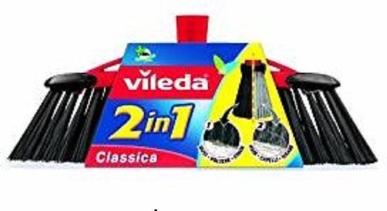 Vileda bezem 2 in 1 ± 35 cm breed.