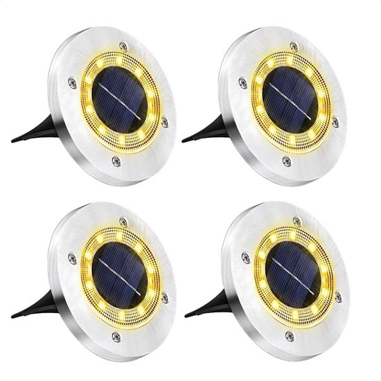 Eagle Electronics - Grondspots 10 LED voor buiten – Tuinverlichting LED buiten – Tuinverlichting op zonneenergie