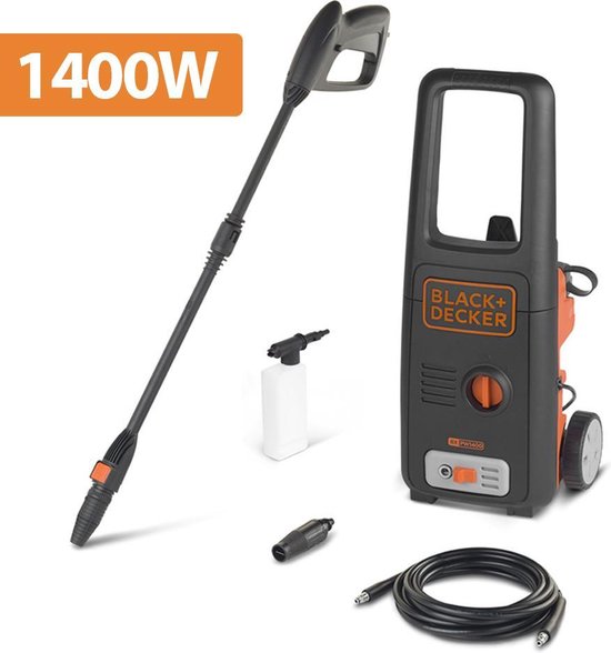 Black+Decker BXPW1400E hogedrukreiniger - 1400W - 110 bar - 5 accessoires - Lichtgewicht & compact