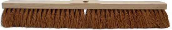 Zachte houten binnenbezem kokos haren 60 cm - Binnenbezems