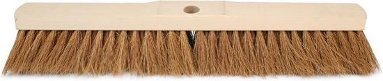 Zachte houten binnenbezem kokos haren 50 cm - Binnenbezems