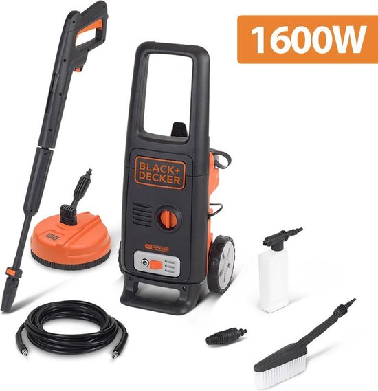 BLACK+DECKER Hogedrukreiniger BXPW1600PE - 1600 Watt - 125 Bar - 420 l/u - Verrijdbaar