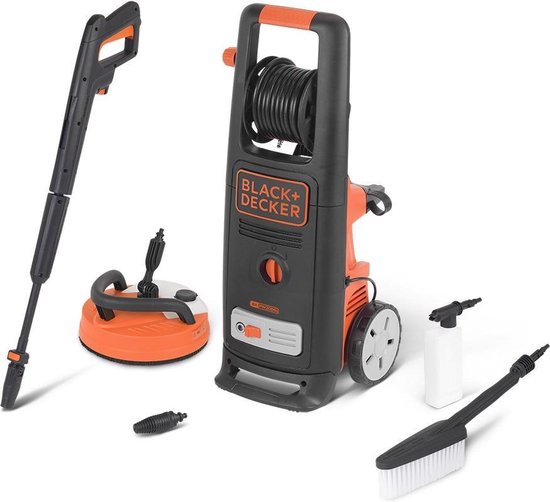 BLACK+DECKER Hogedrukreiniger BXPW2000PE - 140 Bar - 2000 Watt - 440 l/u - Verrijdbaar