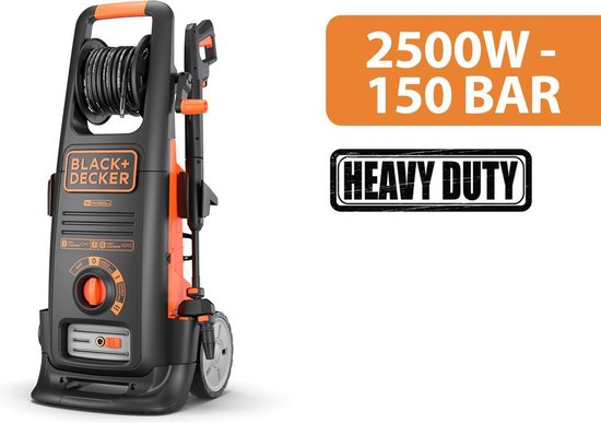 BLACK+DECKER Hogedrukreiniger BXPW2500DTS - 150 Bar - 2500 Watt - Max Debiet 810 l/u