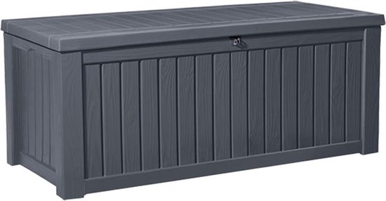 Keter Rockwood Opbergbox - 570L - 155x72,4x64,4cm - Grafiet