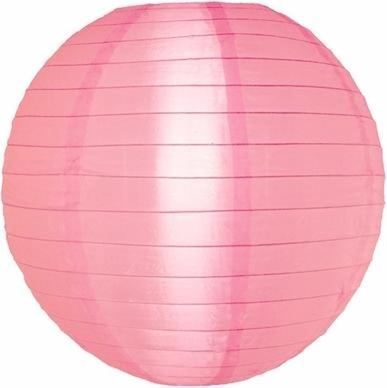 5 x Nylon lampion roze 25 cm - onverlicht - weerbestendig