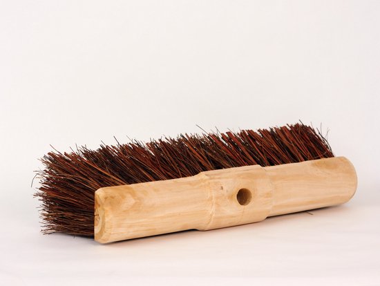 Straatbezem/gemeente bezem natuurvezel 45cm zonder steel