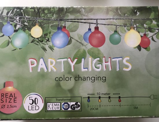 Party lights - 50 led - diverse kleuren - color changing - binnen en buiten - tuin verlichting - led verlichting