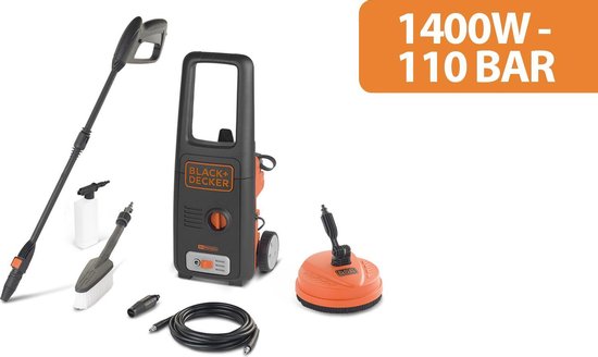 Black & Decker hogedrukreiniger - BXPW1400E-PE - 8 accessoires