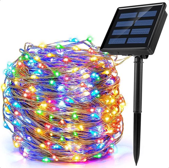 Solar tuinverlichting 50Led 6 meter - Multicolor