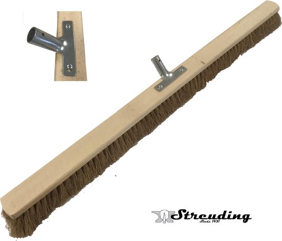 Streuding Zaalveger Cocos 100 cm zonder steel  Art nr 80214 incl. metalen steelhouder.