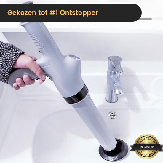 BEFRESH© Afvoer Ontstopper - Ontstoppingspistool - Toilet Ontstopper - Luchtdruk - Plopper - Hogedruk Ontstopper - Wasbak Ontstopper