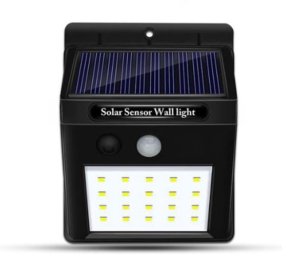 Led, Solar Buitenverlichting tuinlamp met bewegingssensor en 20 led's - Solar gevelverlichting voor buiten - Buitenverlichting