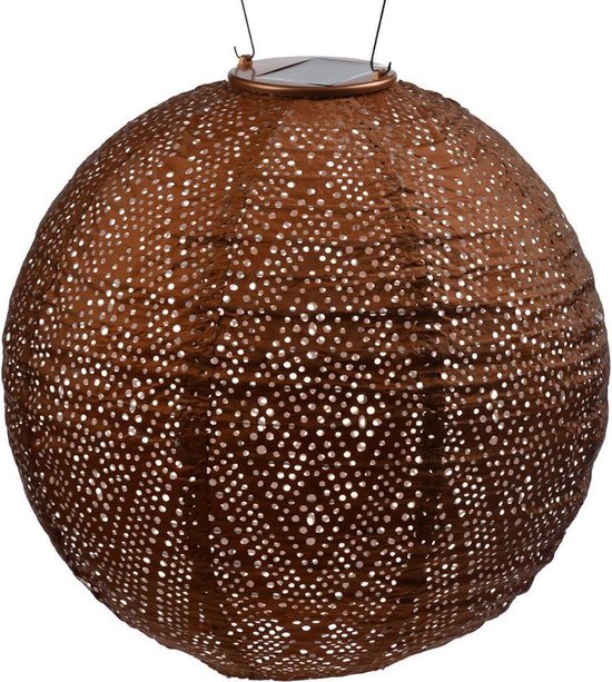 Lumiz Solar Lampion Ikat Rond - 30 cm - Koper