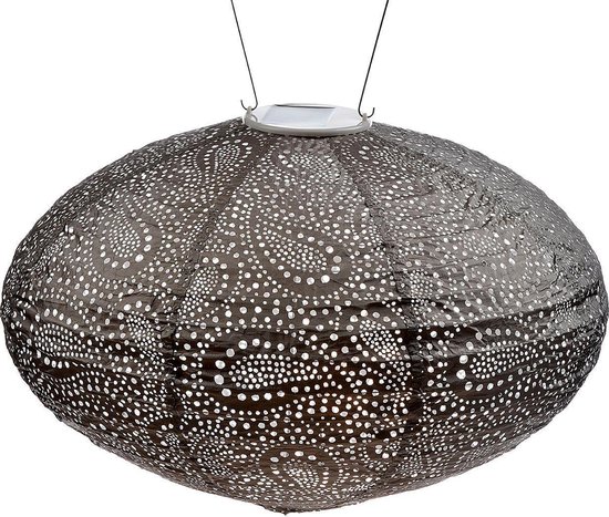 Lumiz Solar Lampion Paisley Oval - 40 cm - Taupe