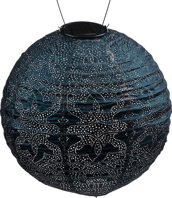 Lumiz Solar Lampion Marrakesh Rond - 30 cm - Petrol