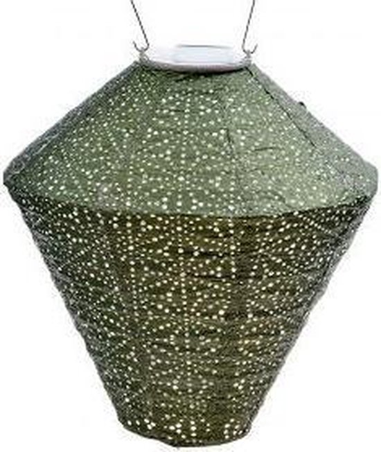 Lumiz Solar Lampion Sashiko Diamond - 28 cm - Licht Groen