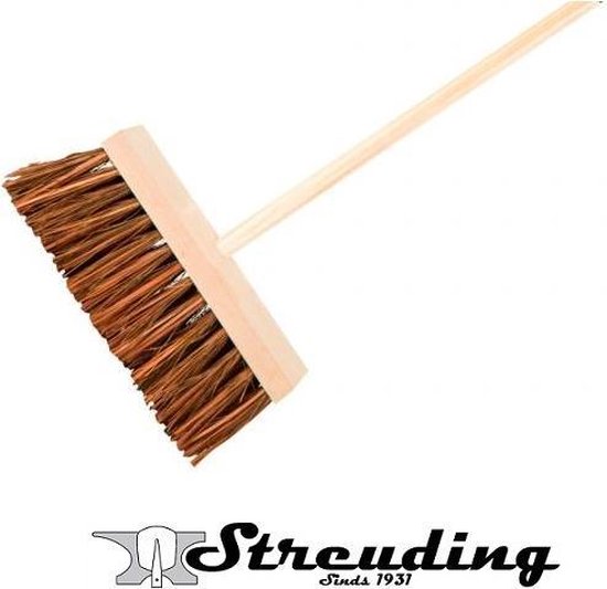 Streuding - Harde - Piasava - Straatbezem - 30 cm - met steel 1500x28  - Art.Nr. 80230