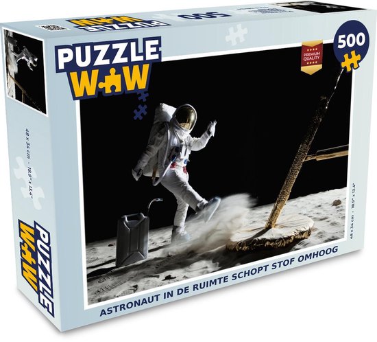 Puzzel 500 stukjes Astronauten in de ruimte - Astronaut in de ruimte schopt stof omhoog  - PuzzleWow heeft +100000 puzzels