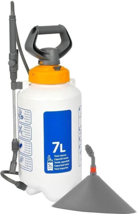 HOZELOCK DRUKSPUIT 7 LITER MET VERLENGLANS EN ONKRUIDKAP