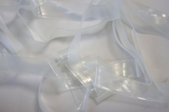 transparant elastiek 10 mm x 0,12 mm - kleurloos band - doorzichtig mondkapjes elastiek - pakje 1 m