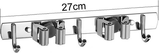 Ophangsysteem tuingereedschap | Bezem ophangsysteem | 2 houders en 3 haken | COLDINE