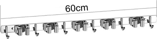 Ophangsysteem tuingereedschap | Bezem ophangsysteem | 5 houders en 6 haken | COLDINE