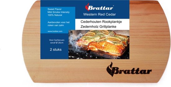 Rookplank Western Red Cedar – 2 stuks voor compacte ø26cm barbecues