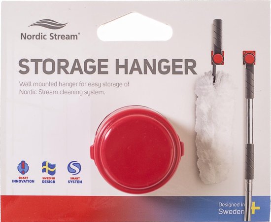 Nordic Stream Opslag hanger met plakstrip - Dweil mop - Ramenwisser - Vloerwisser - Plumeau