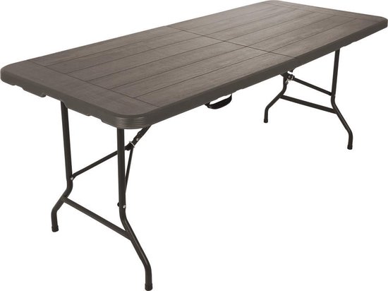 Rijoka Inklapbare Picknicktafel Met Unieke Houtlook Design | 75 x 180cm | Taupe