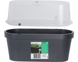 Balkon kweekbak 60x28x25 cm antraciet