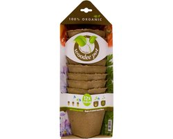 Houtvezel kweekpotjes - 36x - 8 x 7 cm - - stekpotjes - Kweekbak - Turfpotjes - moestuin