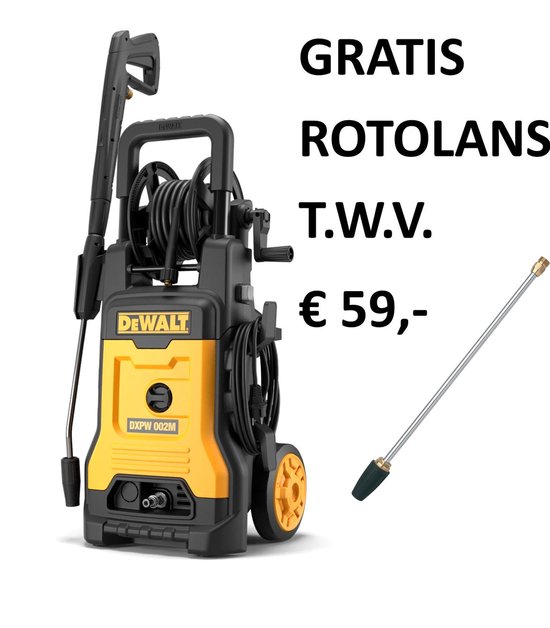 DeWalt DXPW002M-E Hogedrukreiniger Professional 150bar 480l/h TIJDELIJK GRATIS ROTOLANS