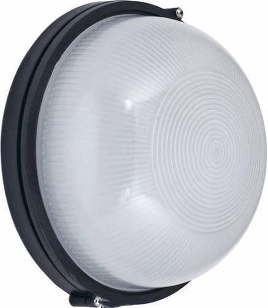 LED Tuinverlichting - Buitenlamp - Lagoon - Wand - Aluminium Mat Zwart - E27 - Rond