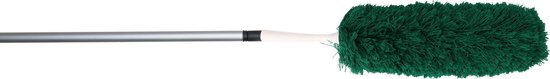 Microvezel plumeau/duster met telescoopsteel groen 75 - 150 cm - Huishuidelijke producten/schoonmaken/afstoffen