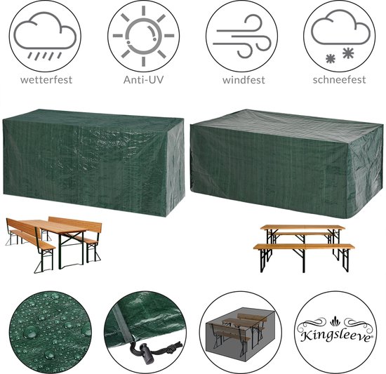 Kingsleeve Hoes voor Tuinset 180x95x76cm Beschermhoes Waterdicht Camping Tuin