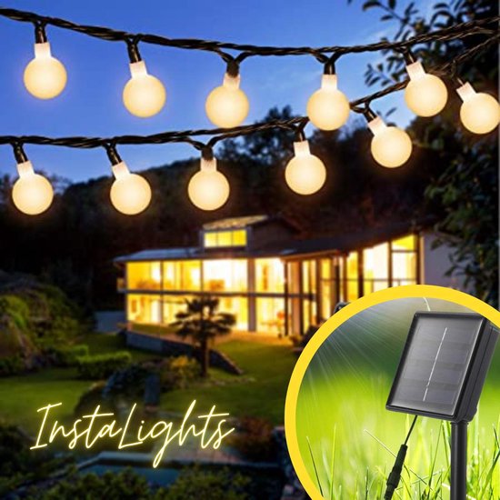 Instalights - Tuinverlichting op Zonne-Energie - 5 meter - 50 Lampjes - Lichtsnoer - Lampjes Slinger