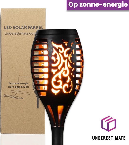 Underestimate® Solar Lamp Tuinverlichting op Zonne-Energie – Kerstverlichting – Tuinfakkels Solar – tuinverlichting – Solar Lantaarn – Buitenverlichting