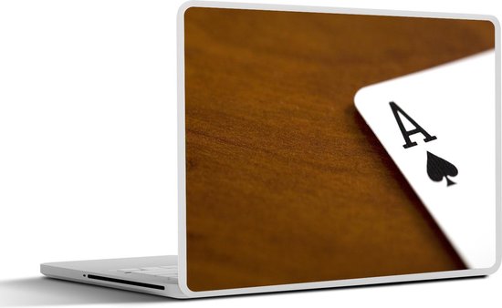 Laptop sticker - 12.3 inch - Close-up van een schoppen aas