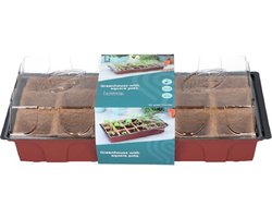 SOGO Kweekkas Met 18 turfpotjes - Moestuin - Groenteplanten - Fruitplanten - Kruidenplanten - Bloemen - Garden Select