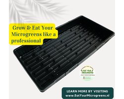 1020 Microgreen Deep Tray - Kweekbak Zaaitray met gaten - Microgroenten Keim - Eat Your Microgreens