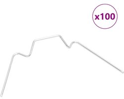 vidaXL - Broeikasklemmen - 100 - st - W - type - gegalvaniseerd - staal
