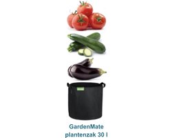 Duurzaam&Mi - Duurzaam Plantenzakken 7 gallons (set van 5) - 35cm x 30cm - zwart - 30 Liter - kweekzak - plantzak - herbruikbaar - vliesstoff - tuin - tuinieren - planten - fruit - groen - milieuvriendelijk - balkonplanten - groentebedden -