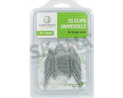 Set van 25 universele tuinkas clips in W vorm.