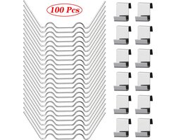 50 W clips en 50 Z-clips - glasklemmen voor broeikasglas - Broeikas Glasklemmen - RVS broeikasbeglazingsclips glasclips - RVS Zilver - voor broeikasaccessoires - broeikasklemmen - roestvrij staal - broeikasaccessoires en clips - broeikasbevestiging