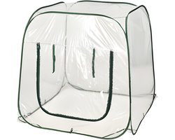 Pro Garden pop up kas - 100 x 100 cm - transparant - broeikas/kweekkas - moestuin - incl draagtas