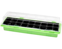 Garronda Kweekset Kweekpotten met schotel - Kamerplanten – Groen (1 stuk) - GD-VE-Greenhouse